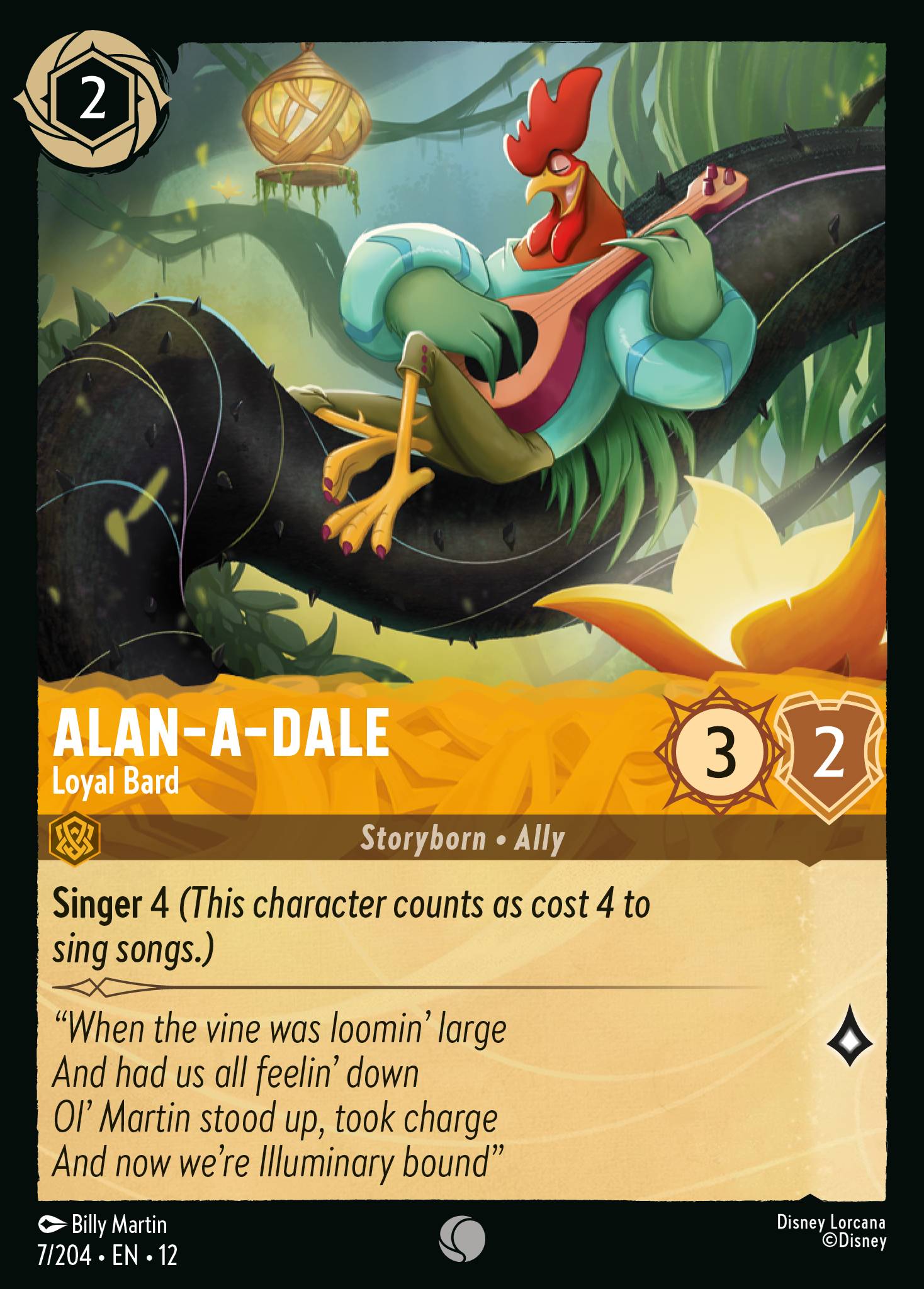 Alan-a-Dale - Loyal Bard - Common Lorcana Card