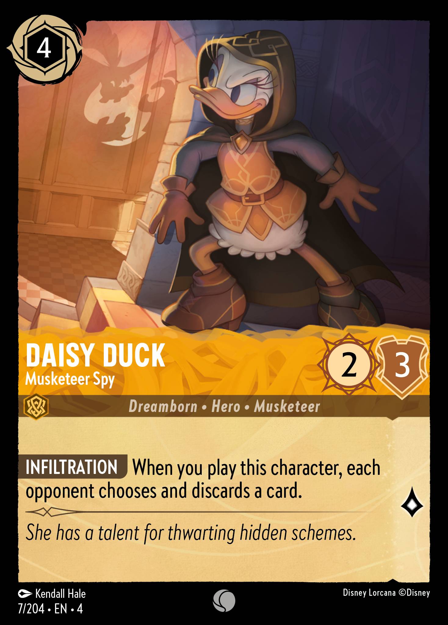 Daisy Duck - Musketeer Spy - Common Lorcana Card