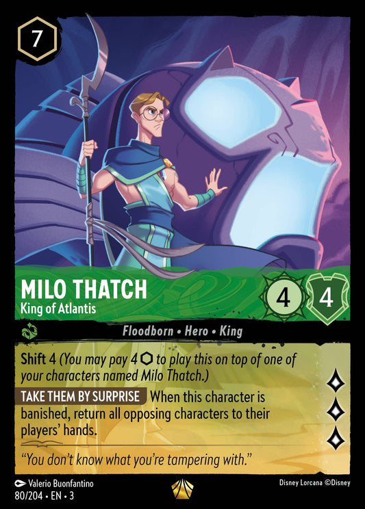 Milo Thatch - King of Atlantis - Legendary Lorcana Card