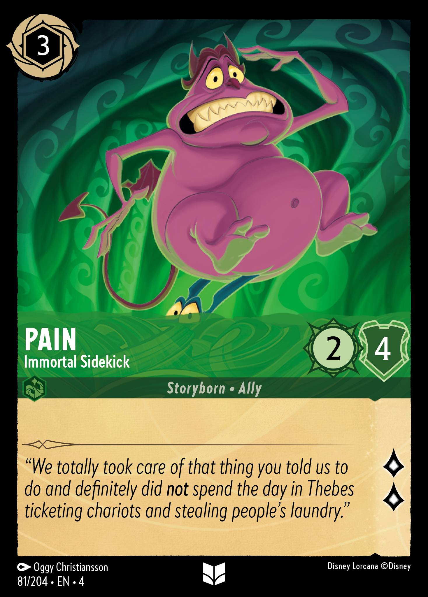 Pain - Immortal Sidekick - Uncommon Lorcana Card