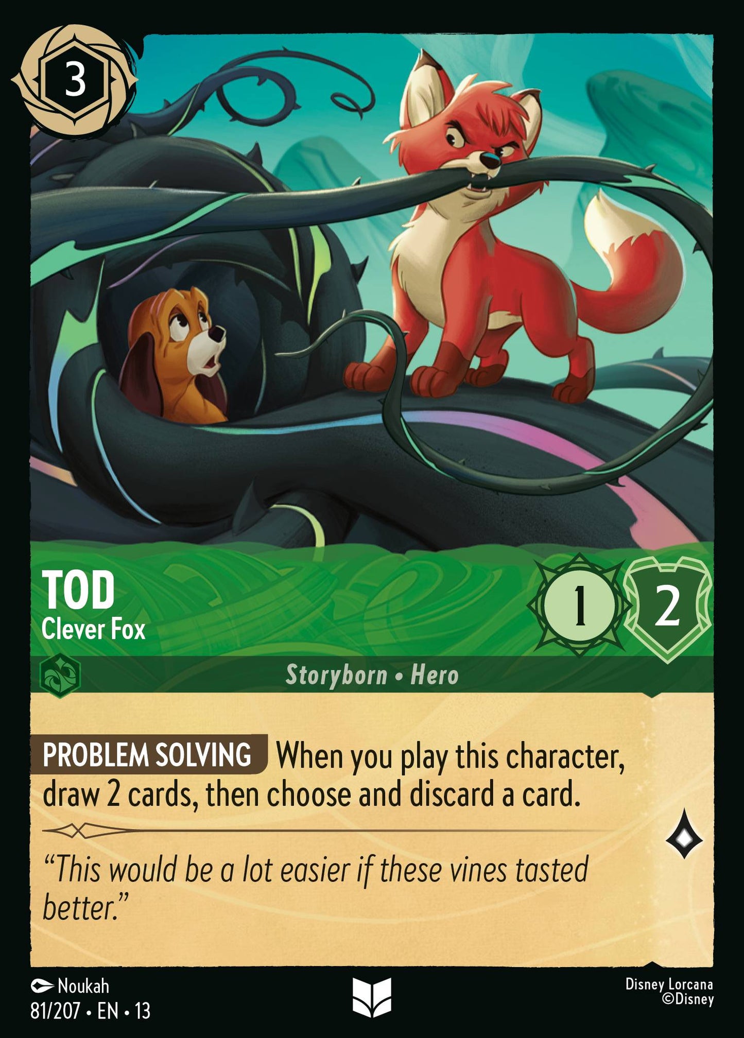 Tod - Clever Fox - Uncommon Lorcana Card