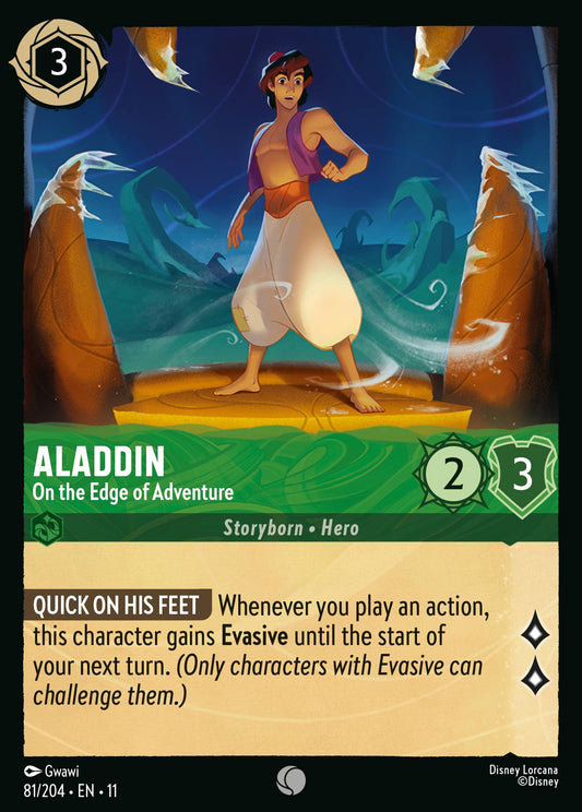 Aladdin - On the Edge of Adventure - Common Lorcana Card