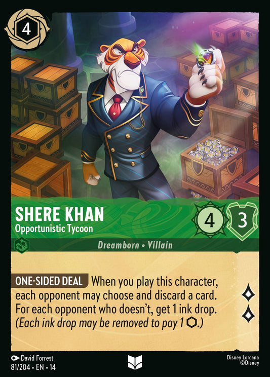 Shere Khan - Opportunistic Tycoon - Uncommon Lorcana Card