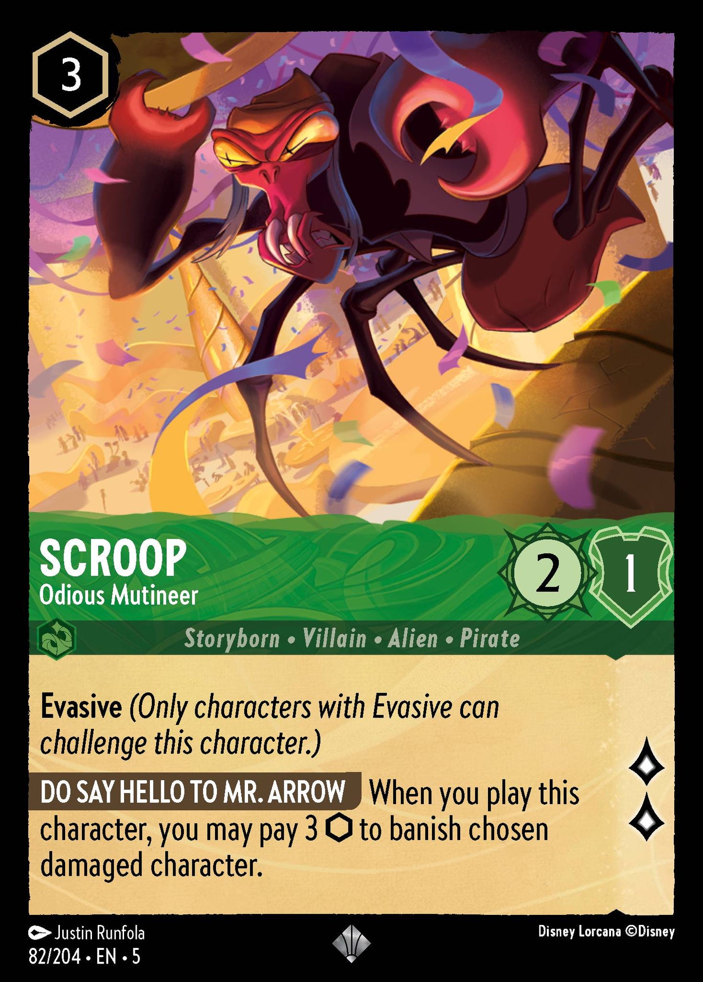 Scroop - Odious Mutineer - Super Rare Lorcana Card