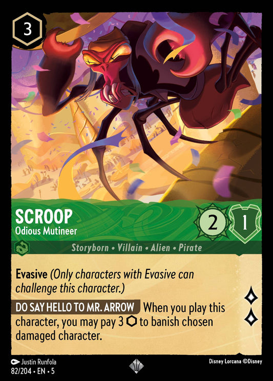 Scroop - Odious Mutineer - Super Rare Lorcana Card