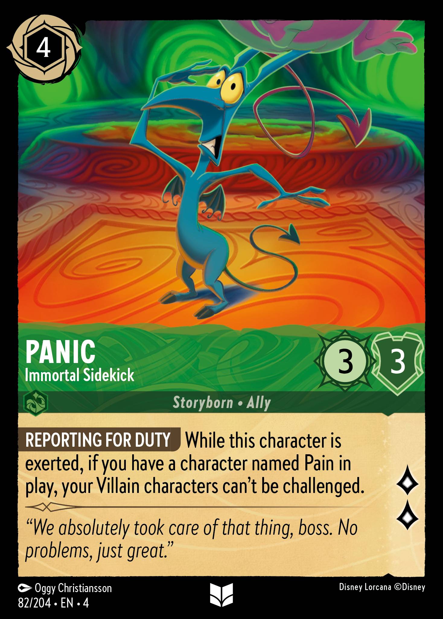 Panic - Immortal Sidekick - Uncommon Lorcana Card