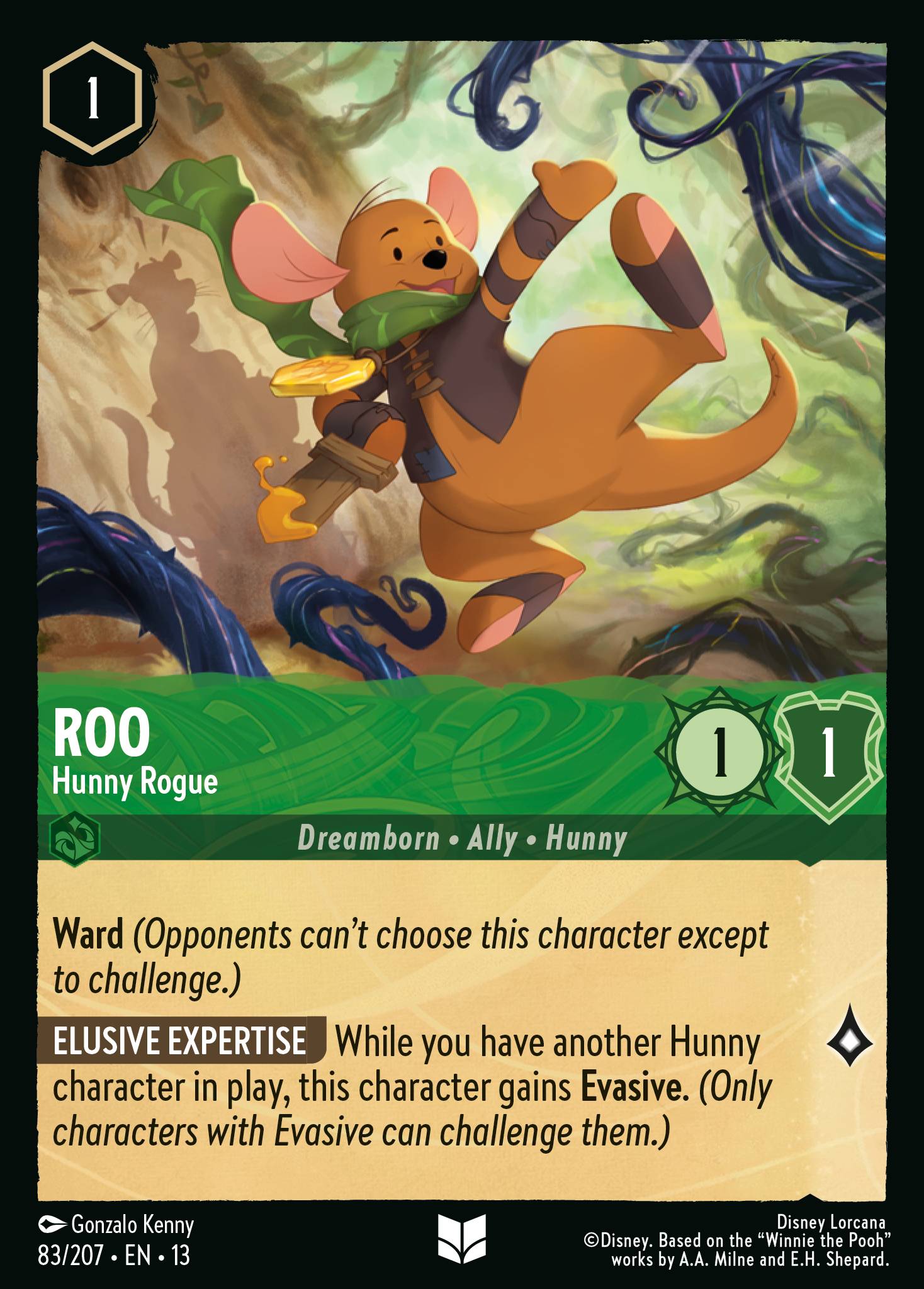 Roo - Hunny Rogue - Uncommon Lorcana Card
