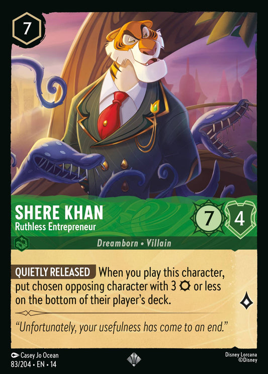 Shere Khan - Ruthless Entrepreneur - Super Rare Lorcana Card