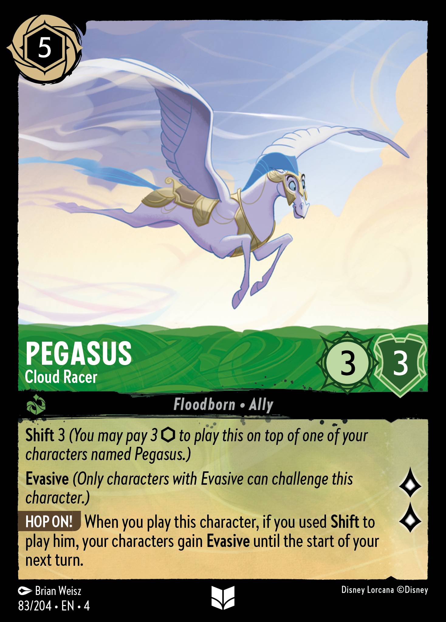 Pegasus - Cloud Racer - Uncommon Lorcana Card