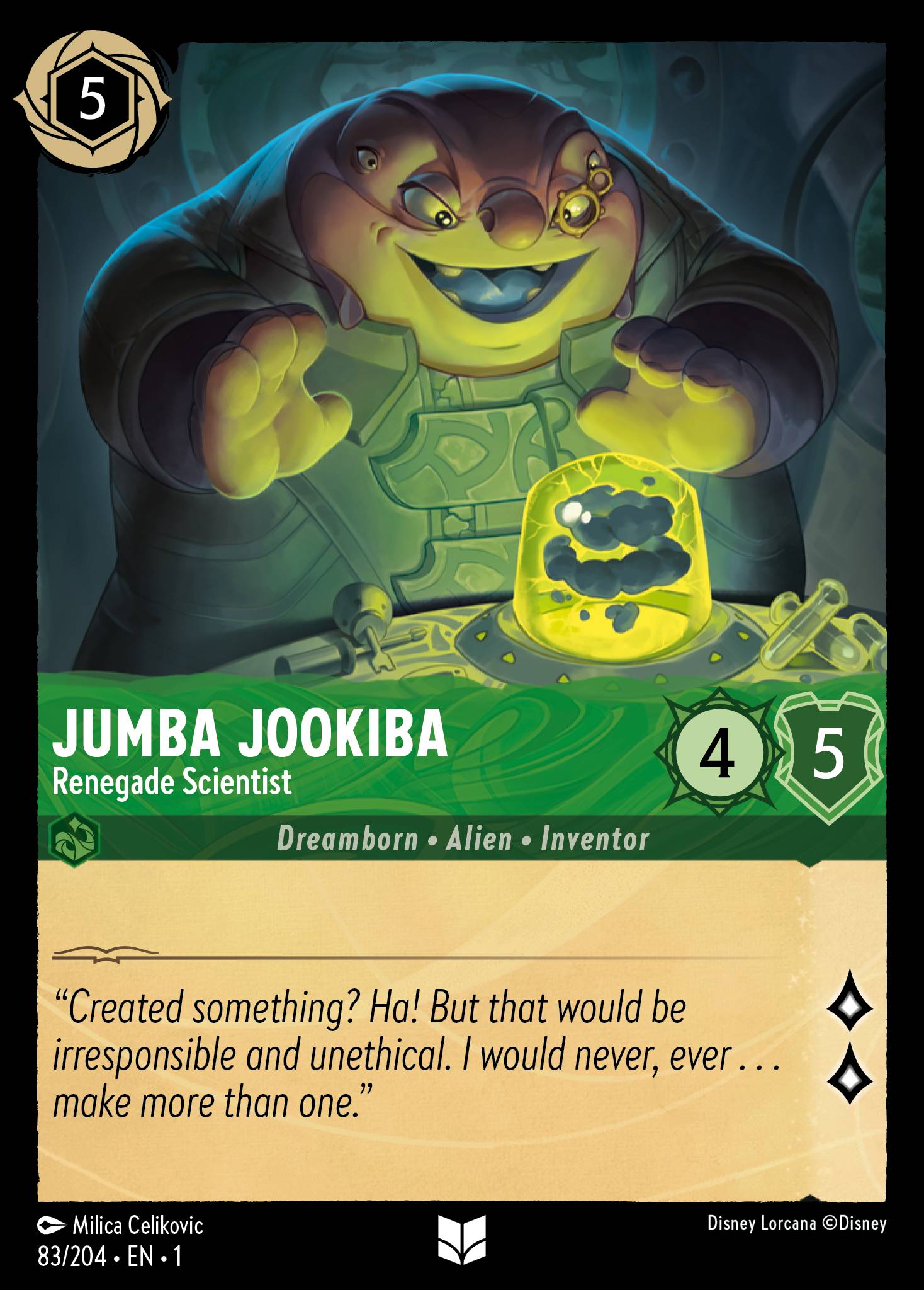 Jumba Jookiba - Renegade Scientist - Uncommon Lorcana Card