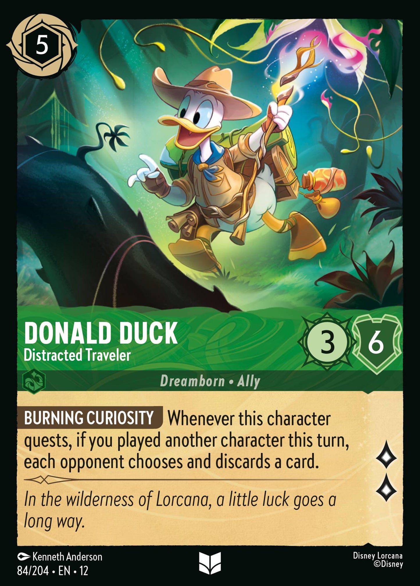 Donald Duck - Distracted Traveler - Uncommon Lorcana Card