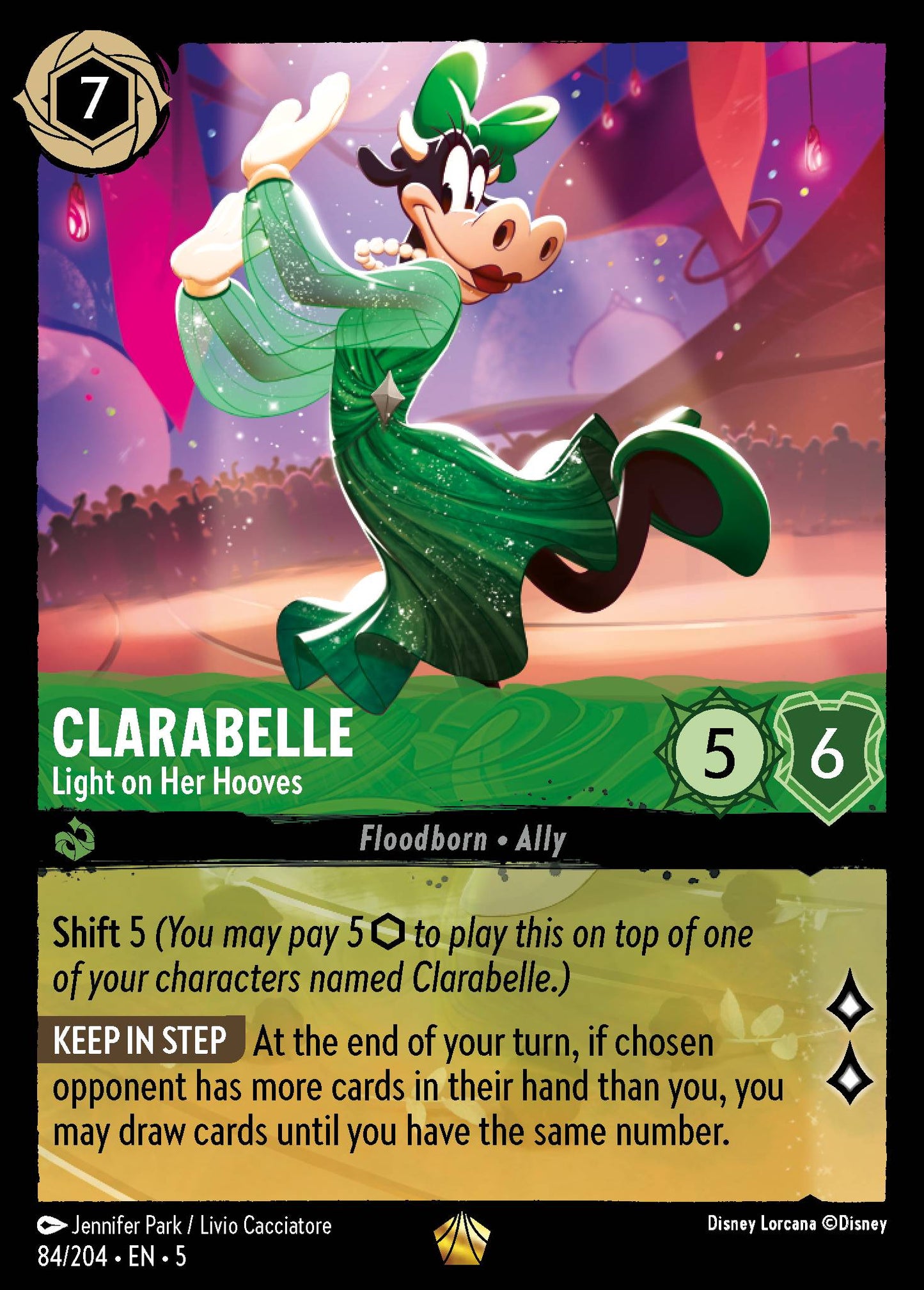 Clarabelle - Light on Her Hooves - Legendary Lorcana Card