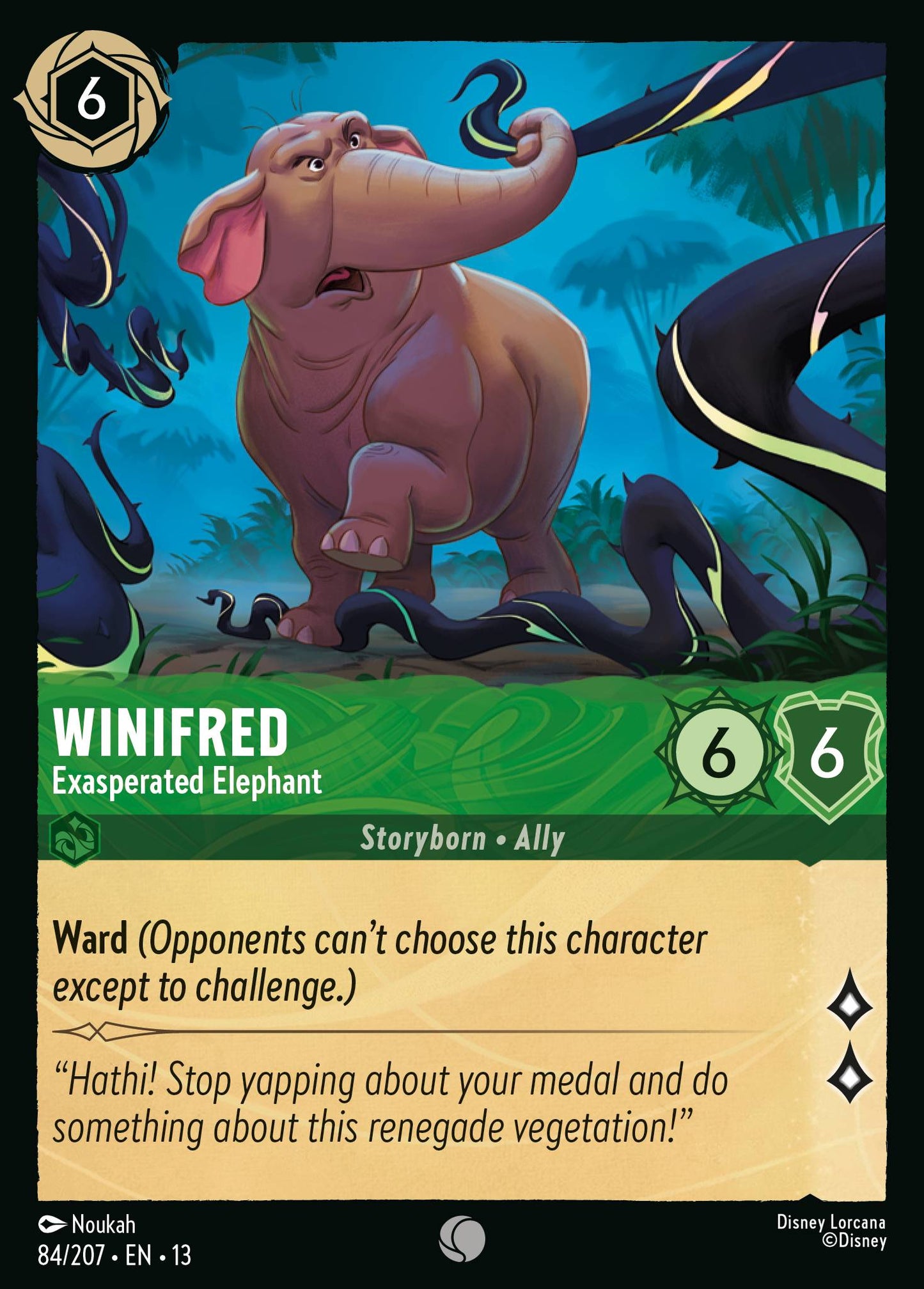 Winifred - Exasperated Elephant - Common Lorcana Card