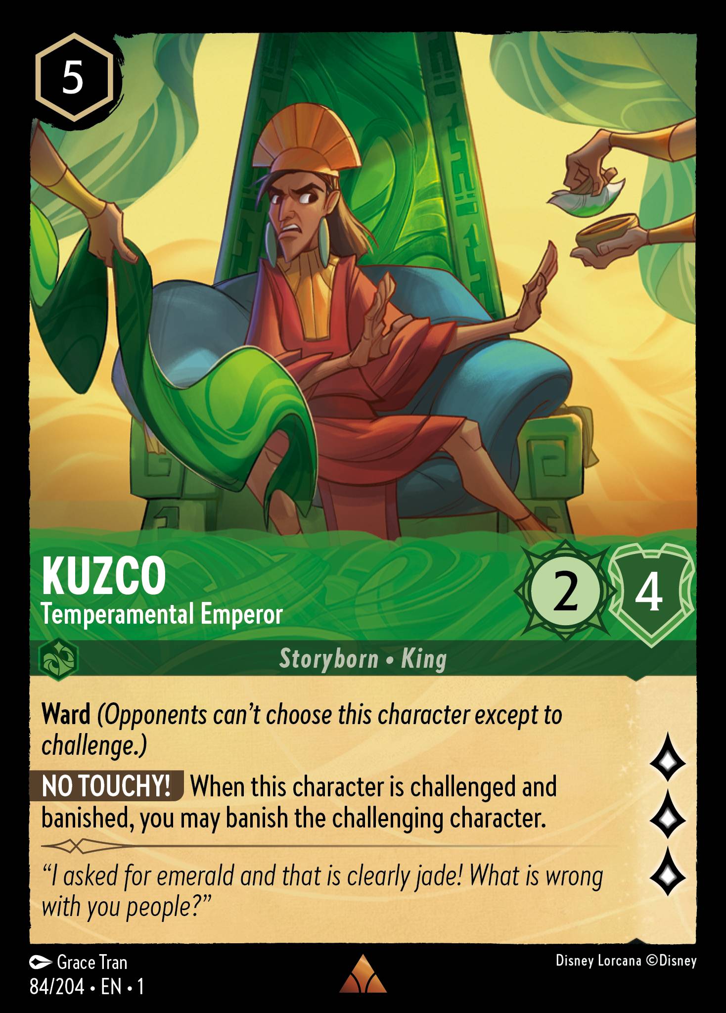 Kuzco - Temperamental Emperor - Disney Lorcana Card