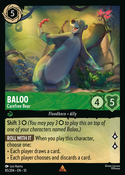 Baloo - Carefree Bear - Rare Lorcana Card