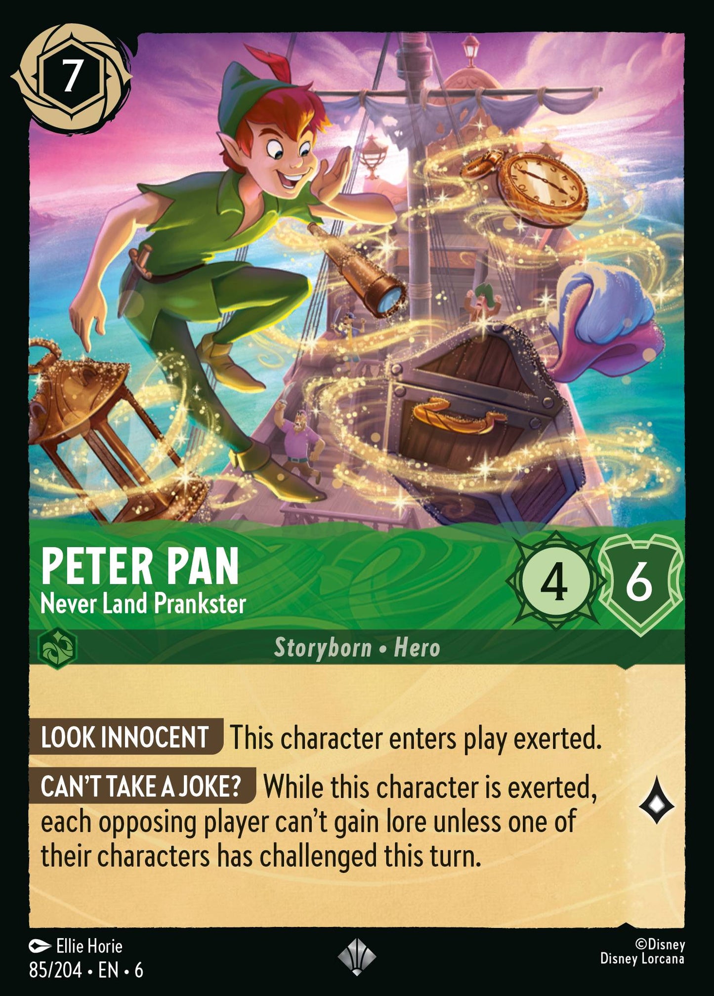 Peter Pan - Never Land Prankster - Super Rare Lorcana Card