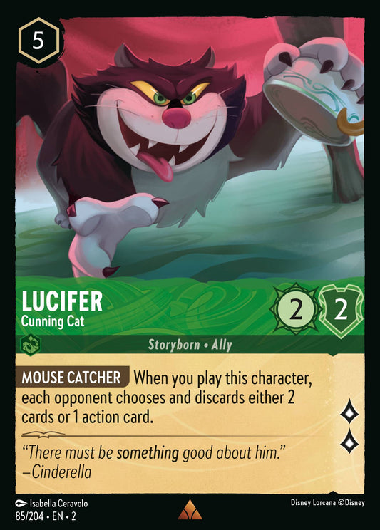 Lucifer - Cunning Cat - Rare Lorcana Card