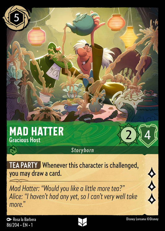 Mad Hatter - Gracious Host - Uncommon Lorcana Card