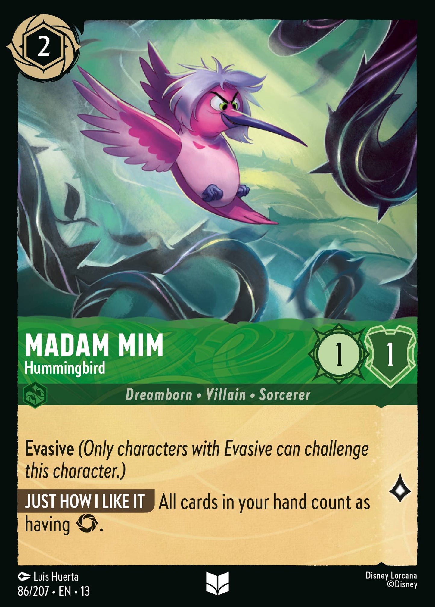 Madam Mim - Hummingbird - Uncommon Lorcana Card