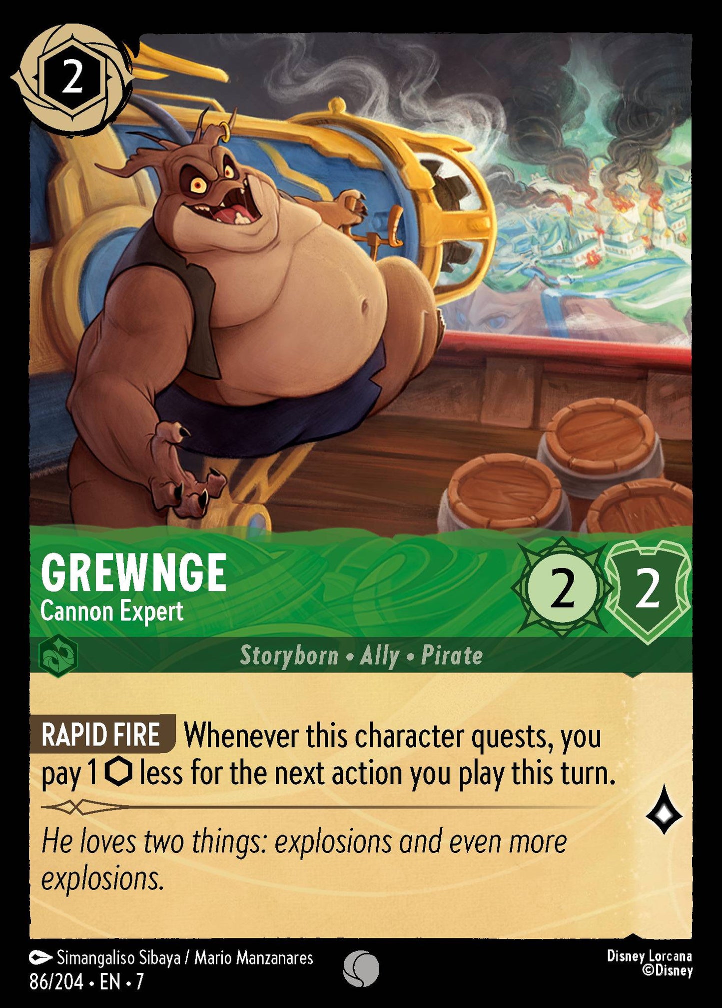Grewnge - Cannon Expert - Common Lorcana Card