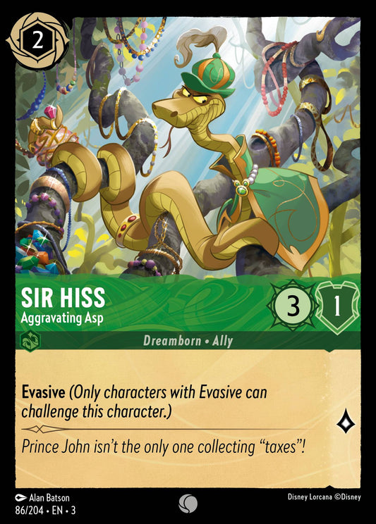 Sir Hiss - Aggravating Asp - Common Lorcana Card