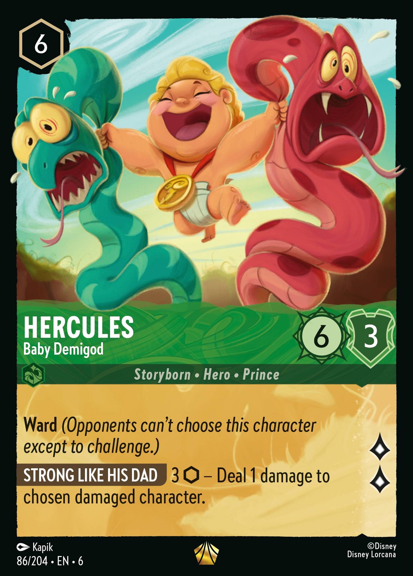 Hercules - Baby Demigod - Legendary Lorcana Card