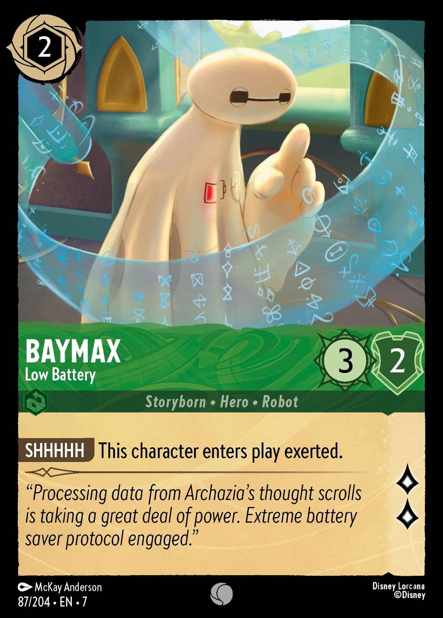Baymax - Low Battery - Common Lorcana Card