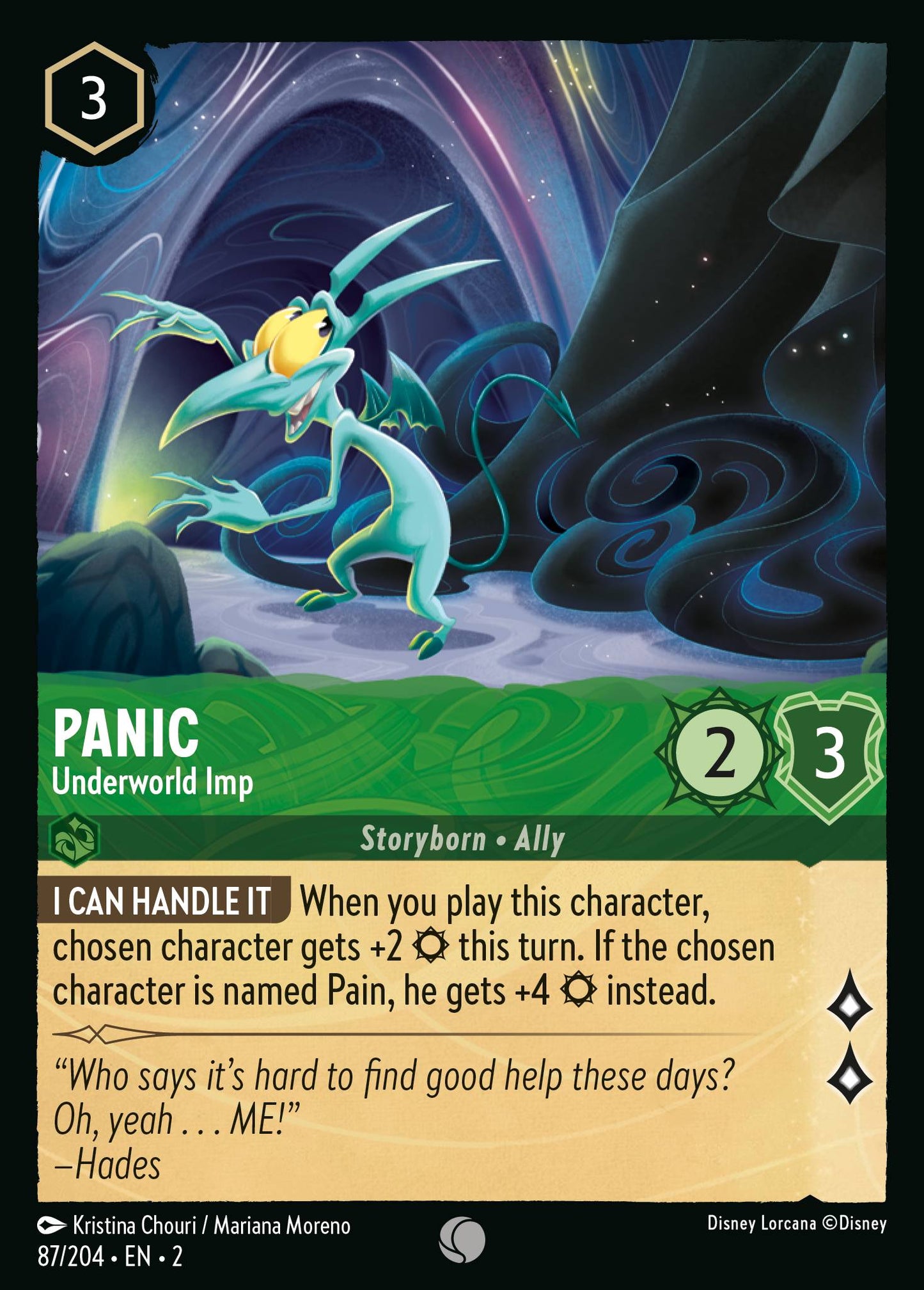 Panic - Underworld Imp - Common Lorcana Card