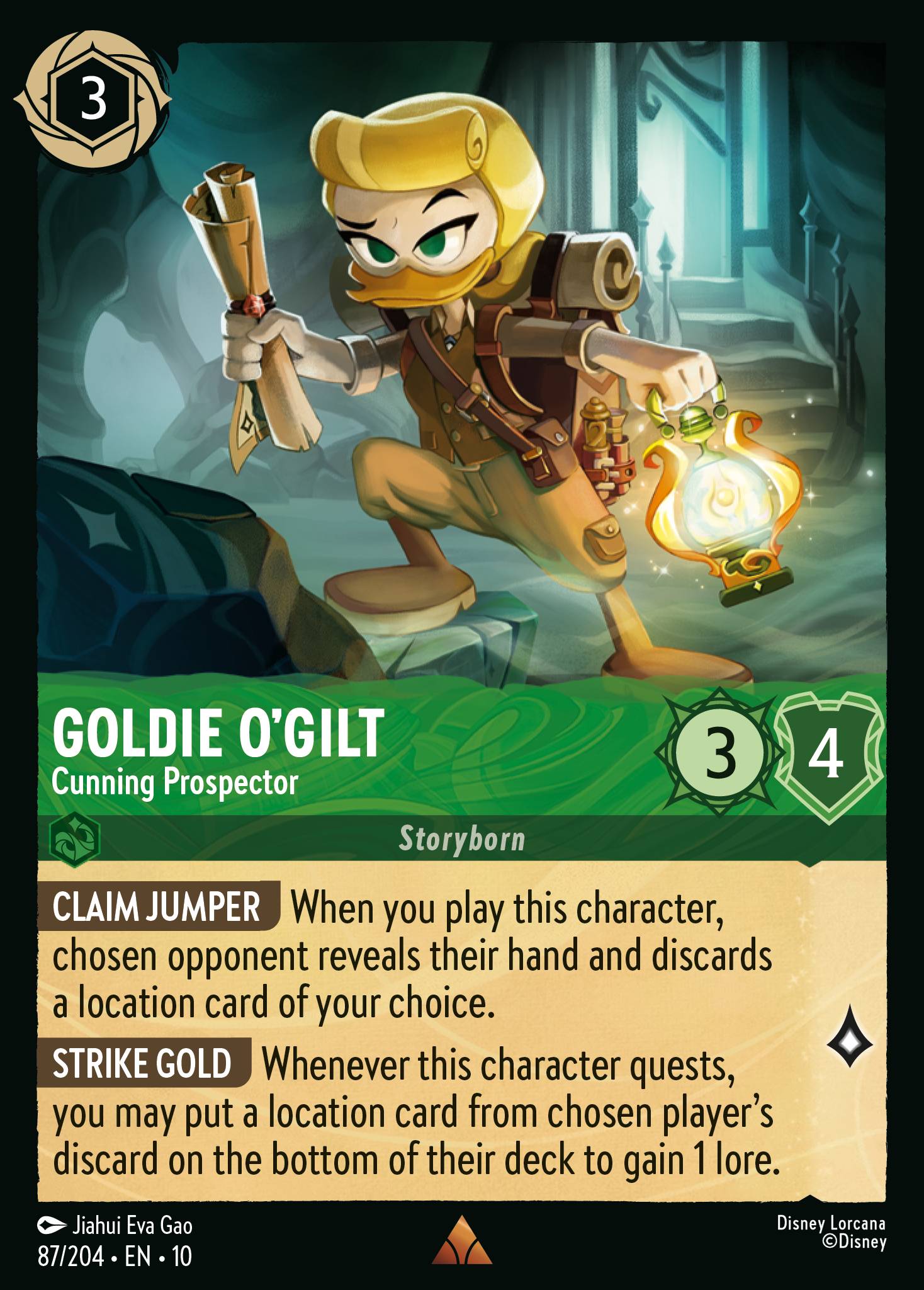 Goldie O'Gilt - Cunning Prospector - Rare Lorcana Card