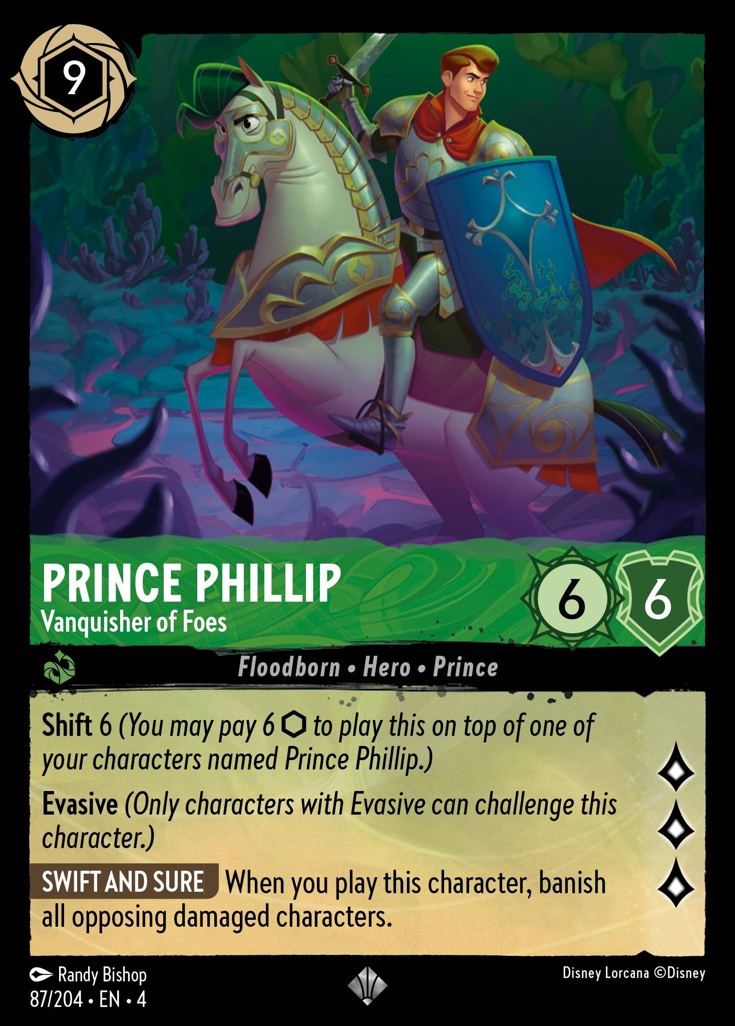 Prince Phillip - Vanquisher of Foes - Super Rare Lorcana Card