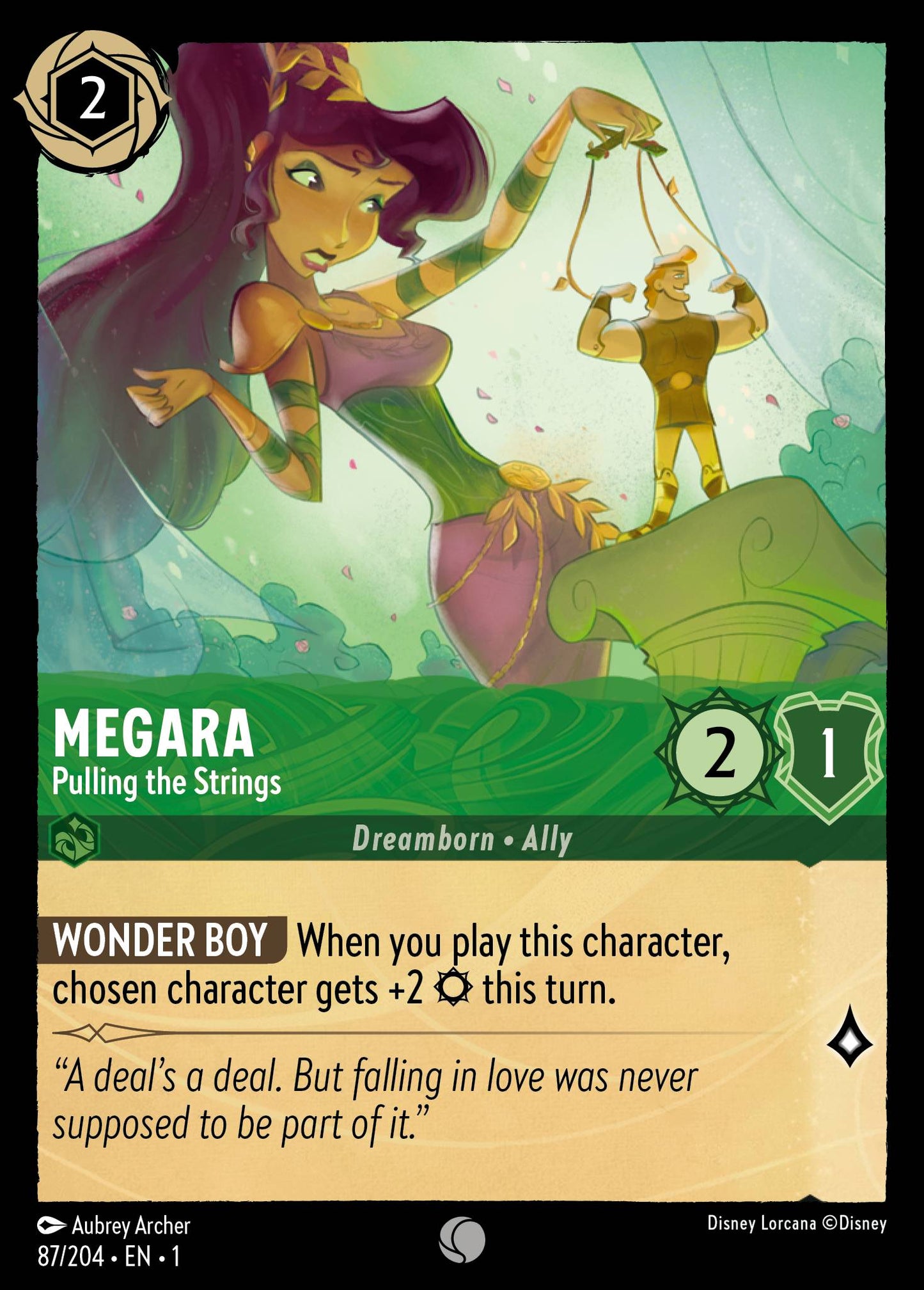 Megara - Pulling the Strings - Common Lorcana Card