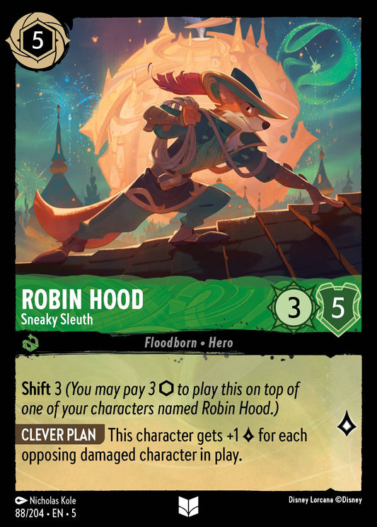 Robin Hood - Sneaky Sleuth - Uncommon Lorcana Card