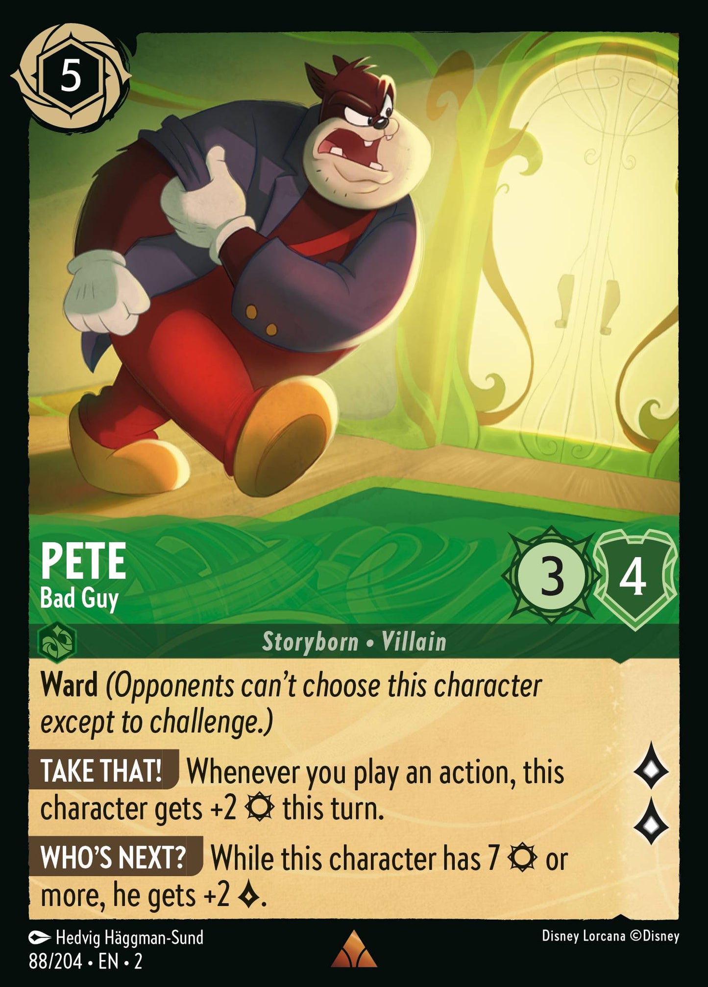 Pete - Bad Guy - Rare Lorcana Card