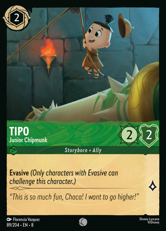 Tipo - Junior Chipmunk - Common Lorcana Card