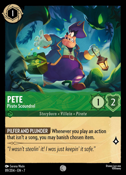 Pete - Pirate Scoundrel - Common Lorcana Card