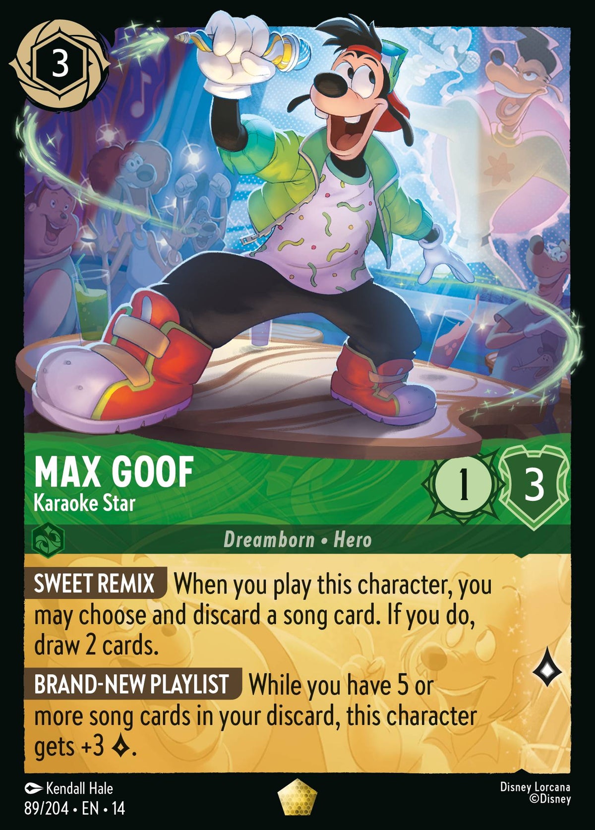 Max Goof - Karaoke Star - Legendary Lorcana Card