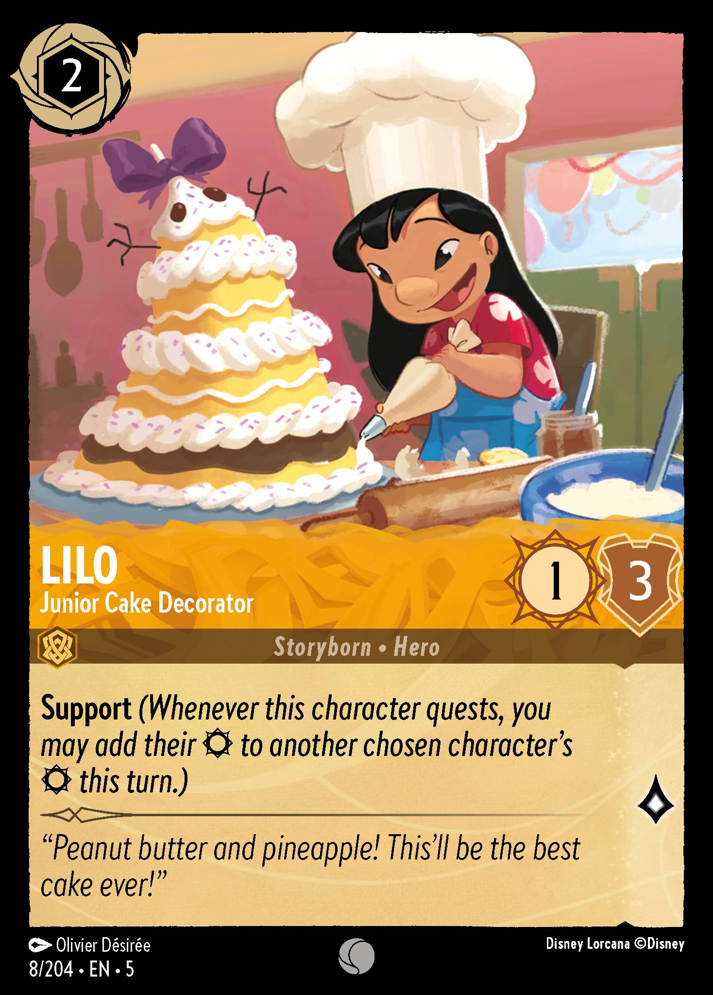 Lilo - Junior Cake Decorator - Common Lorcana Card