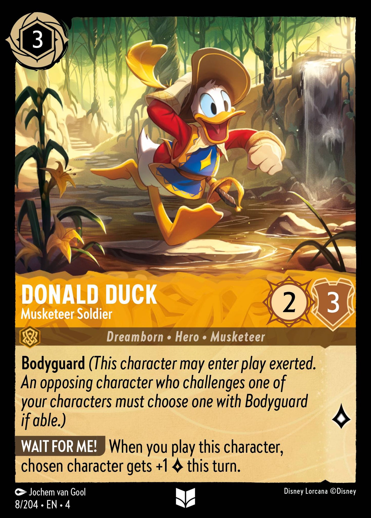 Donald Duck - Musketeer Soldier - Uncommon Lorcana Card