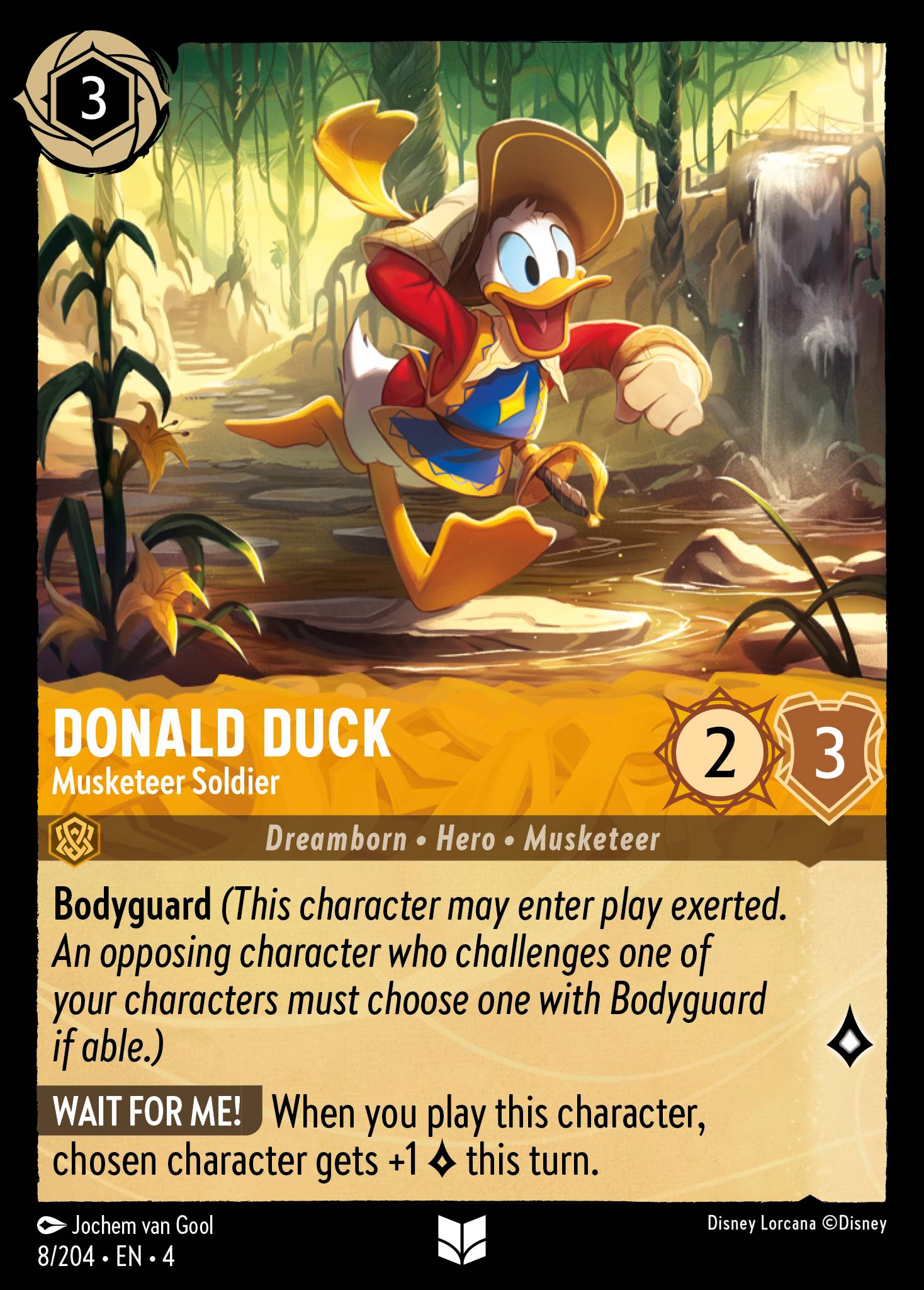 Donald Duck - Musketeer Soldier - Uncommon Lorcana Card
