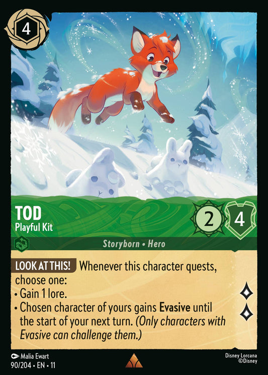 Tod - Playful Kit - Rare Lorcana Card