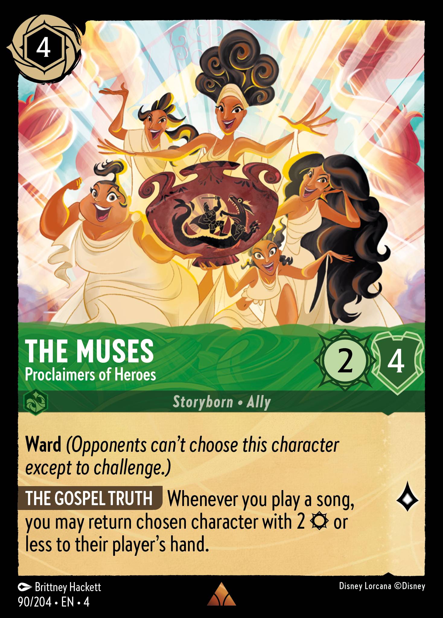 The Muses - Proclaimers of Heroes - Rare Lorcana Card