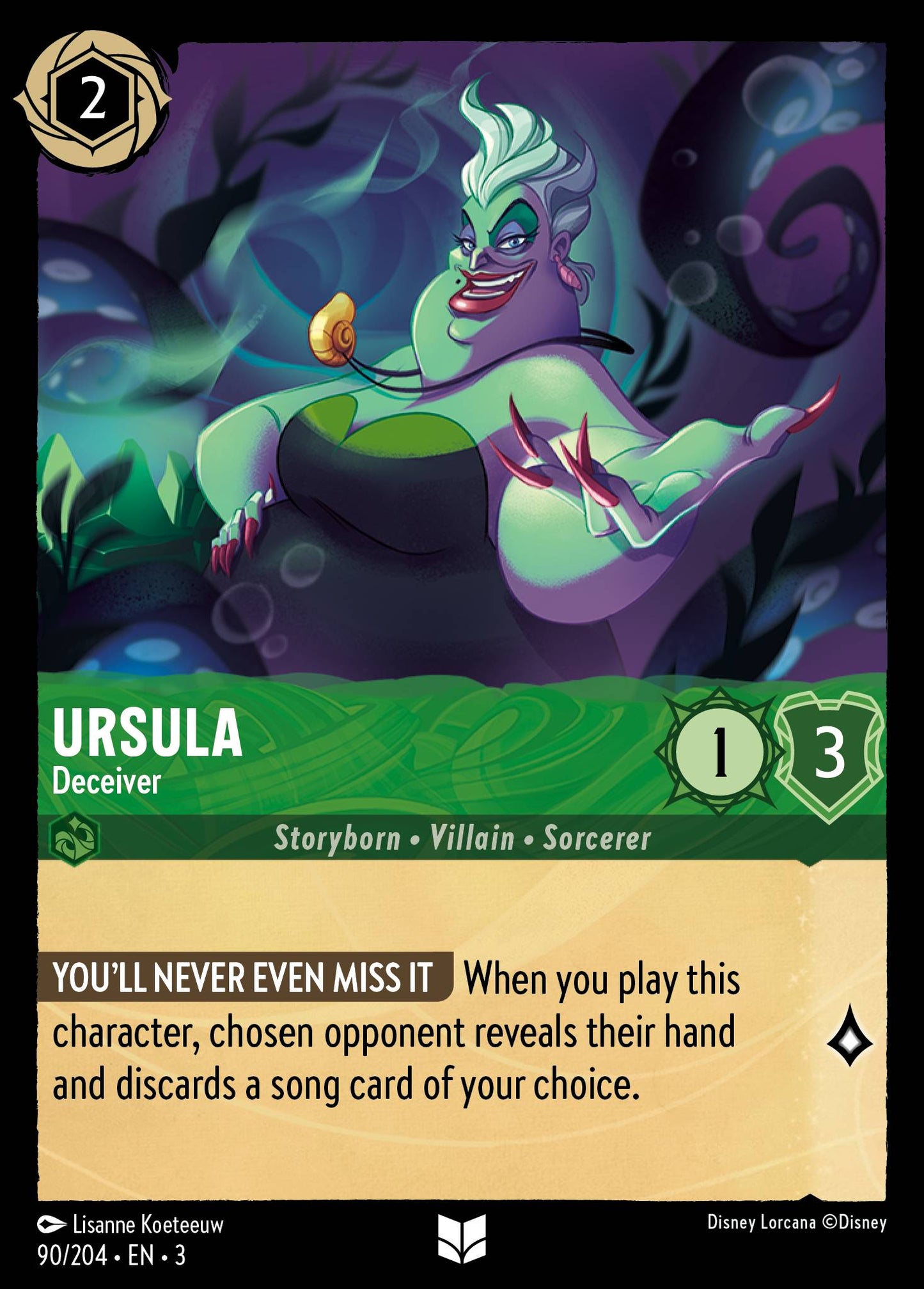 Ursula - Deceiver - Disney Lorcana Card