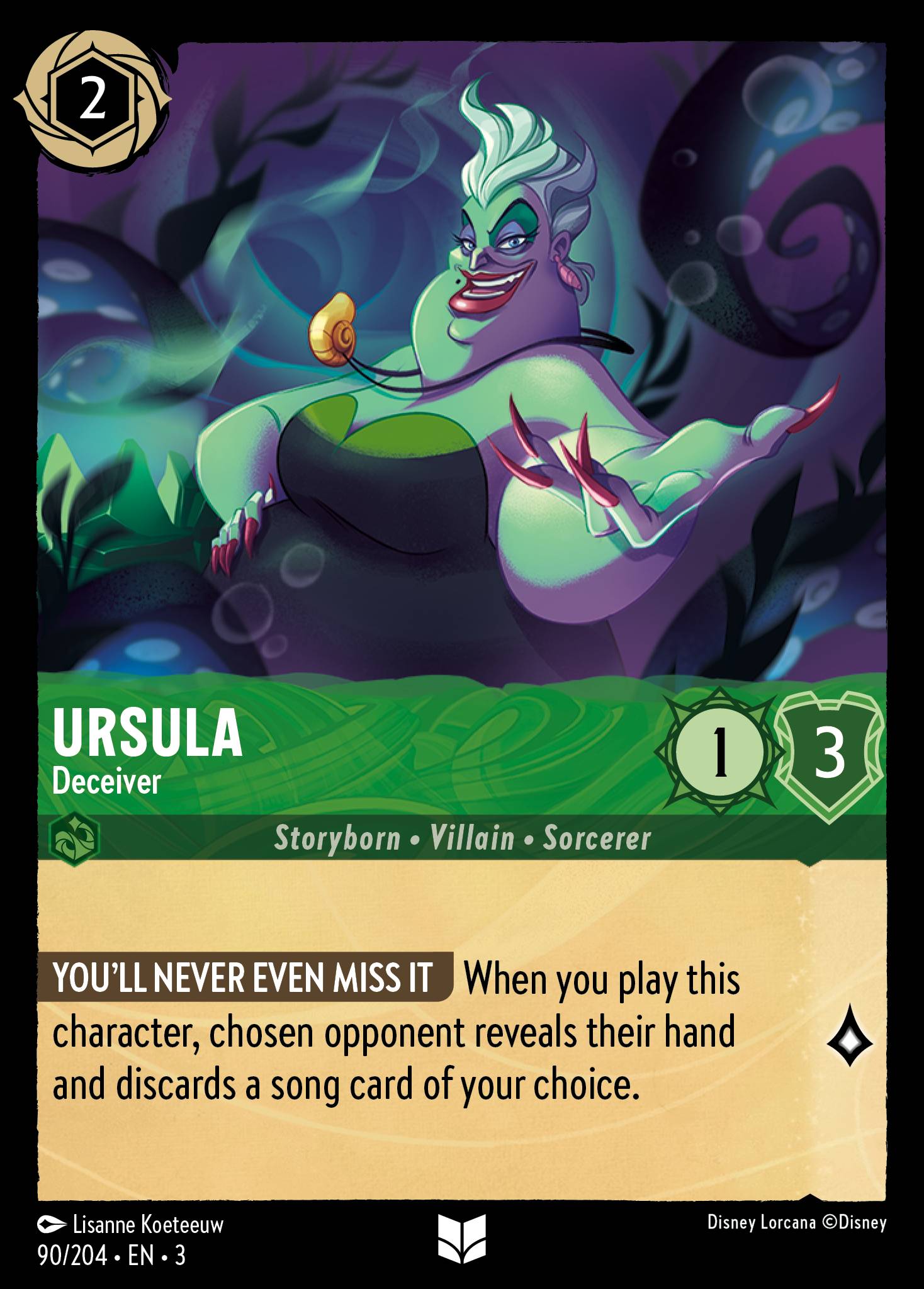 Ursula - Deceiver - Disney Lorcana Card