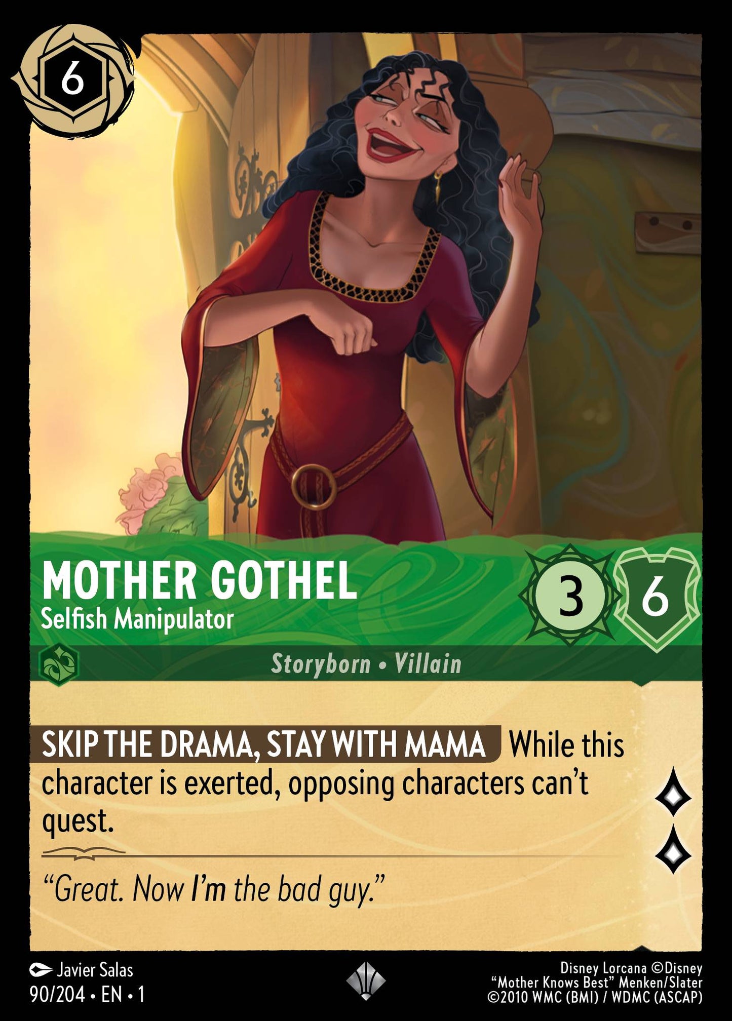 Mother Gothel - Selfish Manipulator - Super Rare Lorcana Card