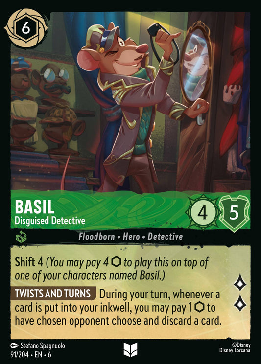 Basil - Disguised Detective - Uncommon Lorcana Card