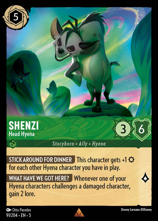 Shenzi - Head Hyena - Rare Lorcana Card