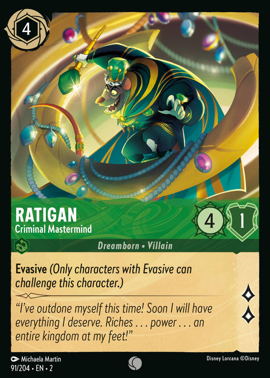 Ratigan - Criminal Mastermind - Common Lorcana Card