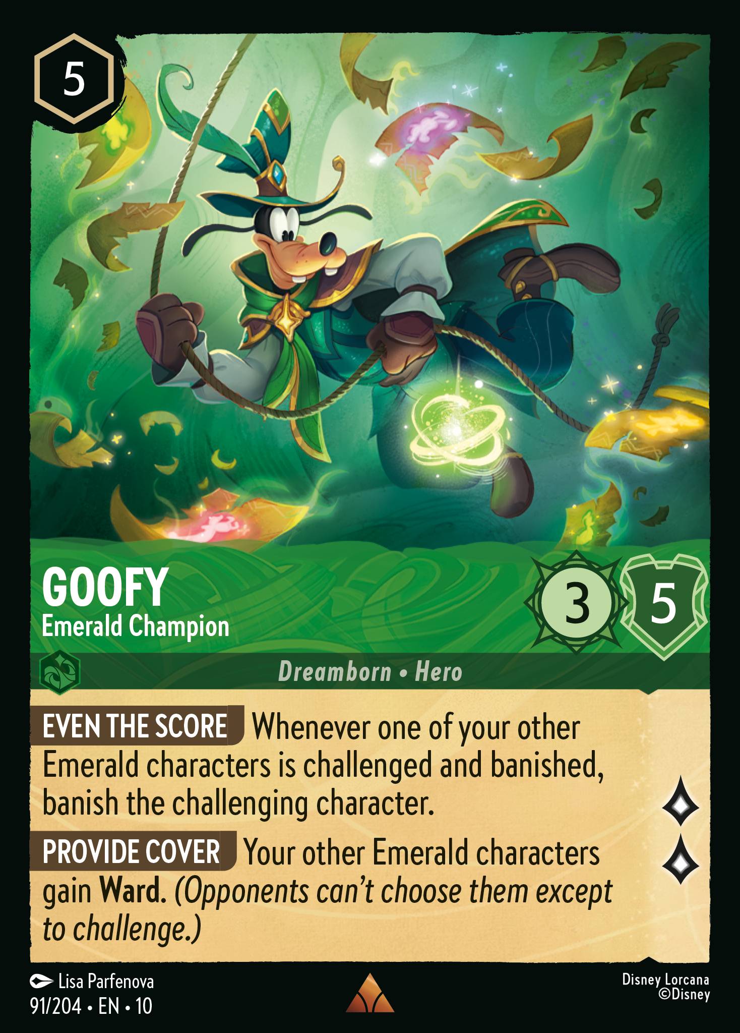 Goofy - Emerald Champion - Disney Lorcana Card