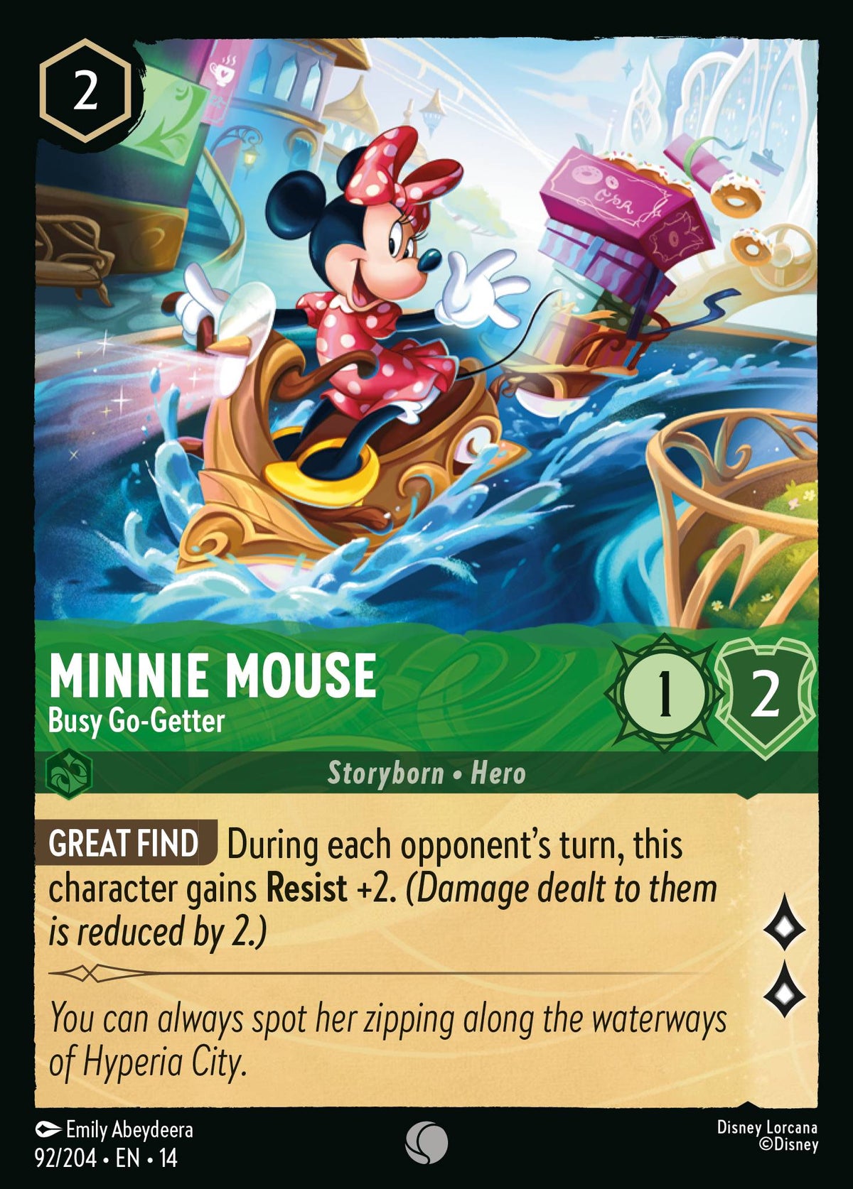 Minnie Mouse - Busy Go-Getter - Common Lorcana Card