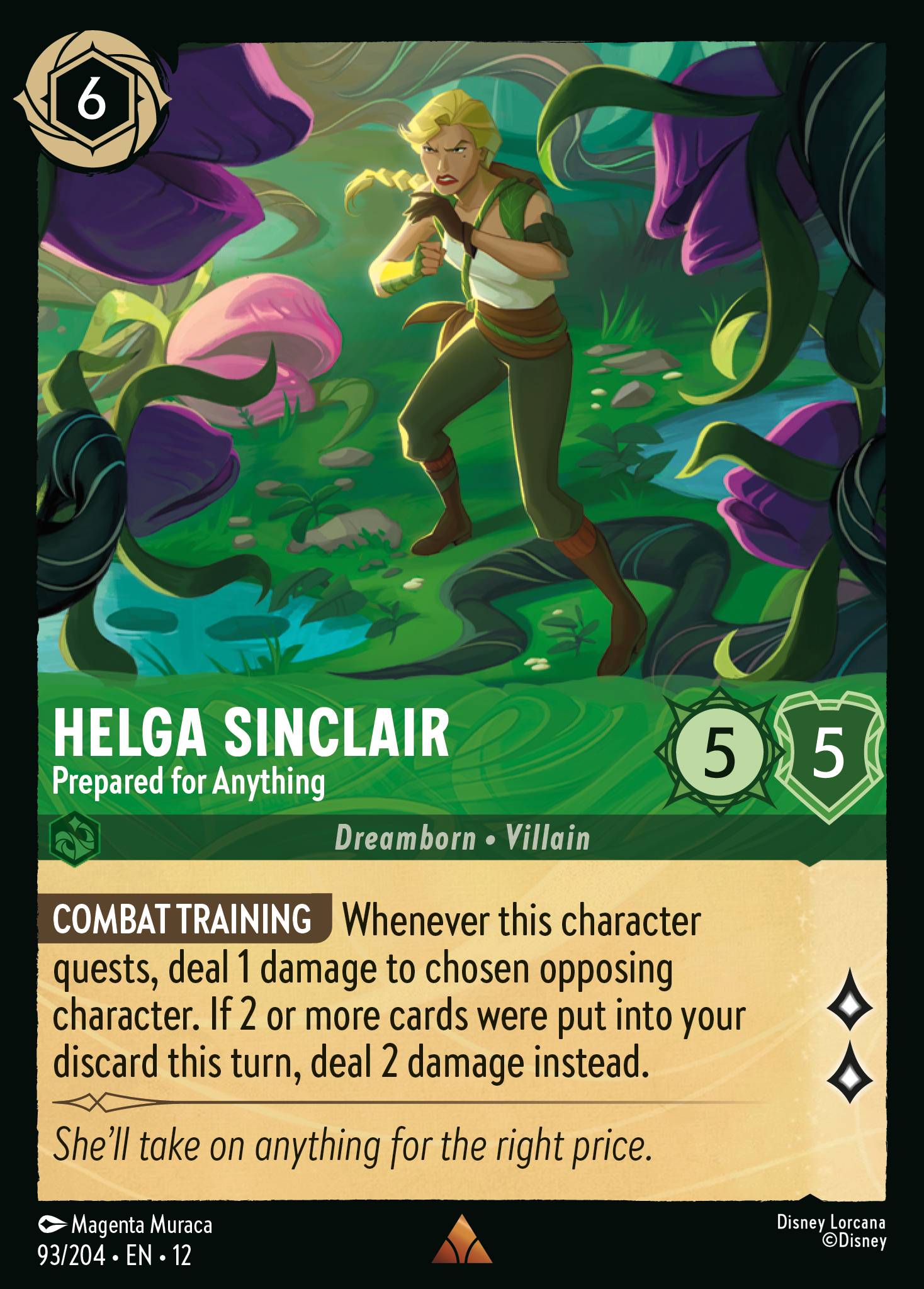 Helga Sinclair - Prepared for Anything - Rare Lorcana Card